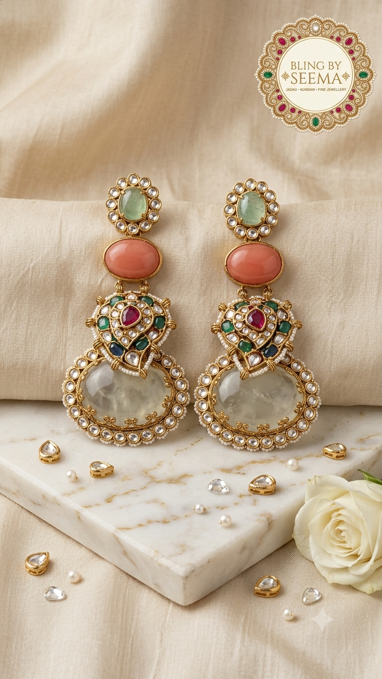 The Rajkumari Tiered Drop Earrings
