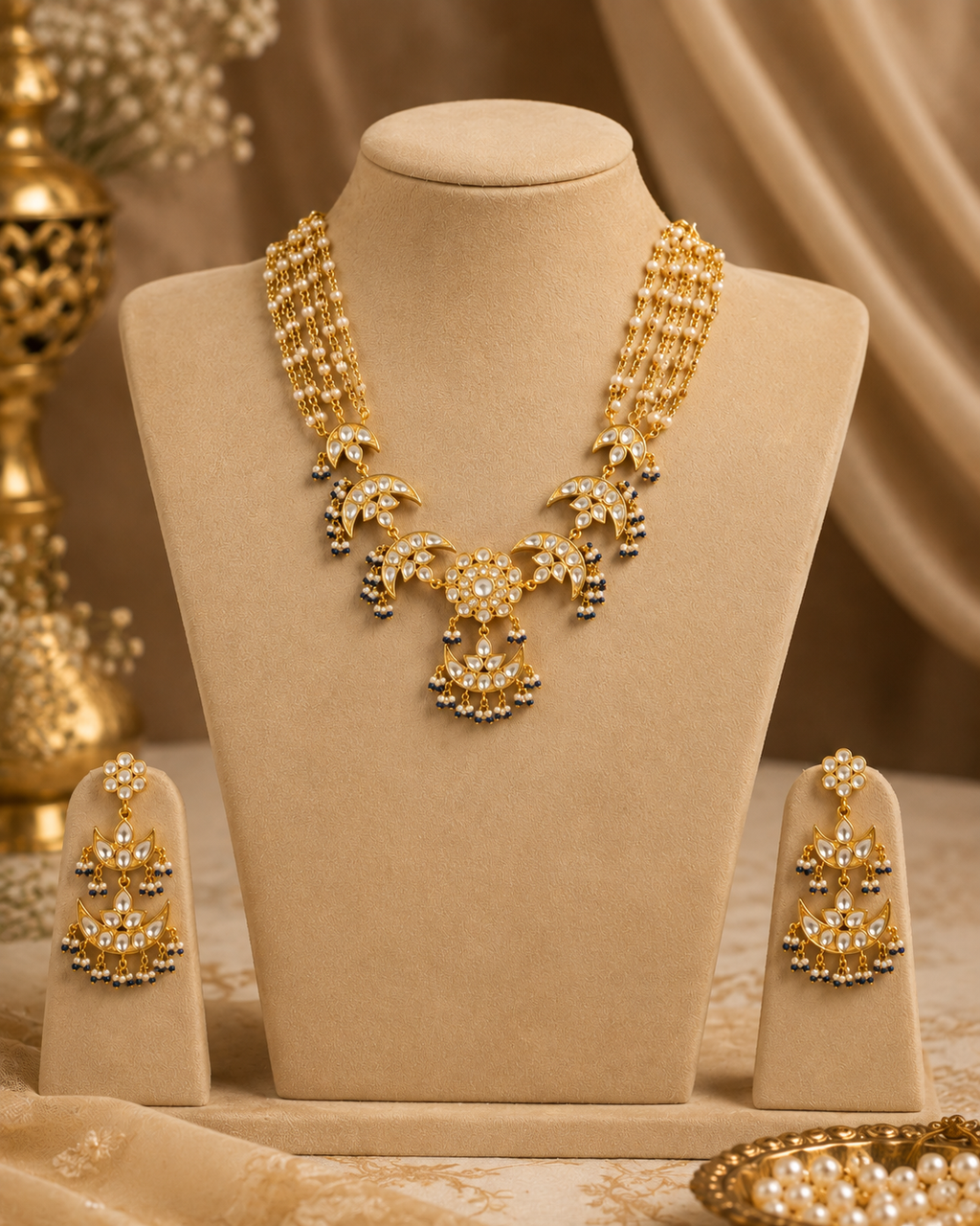 Zoya Chand-Bali Kundan Set
