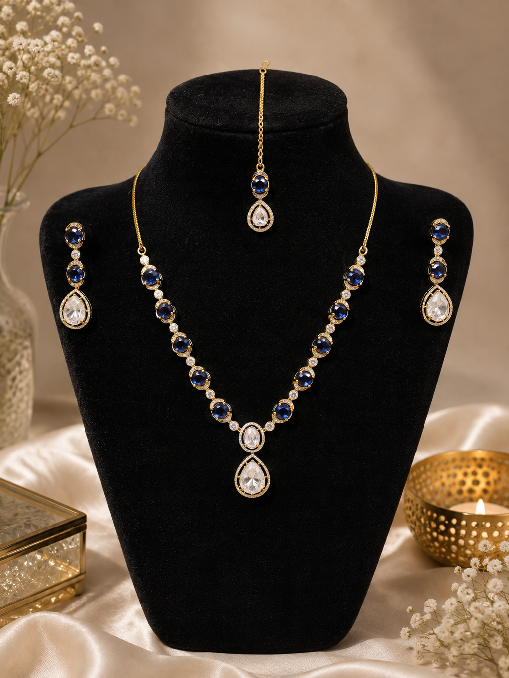 Midnight Kundan Set