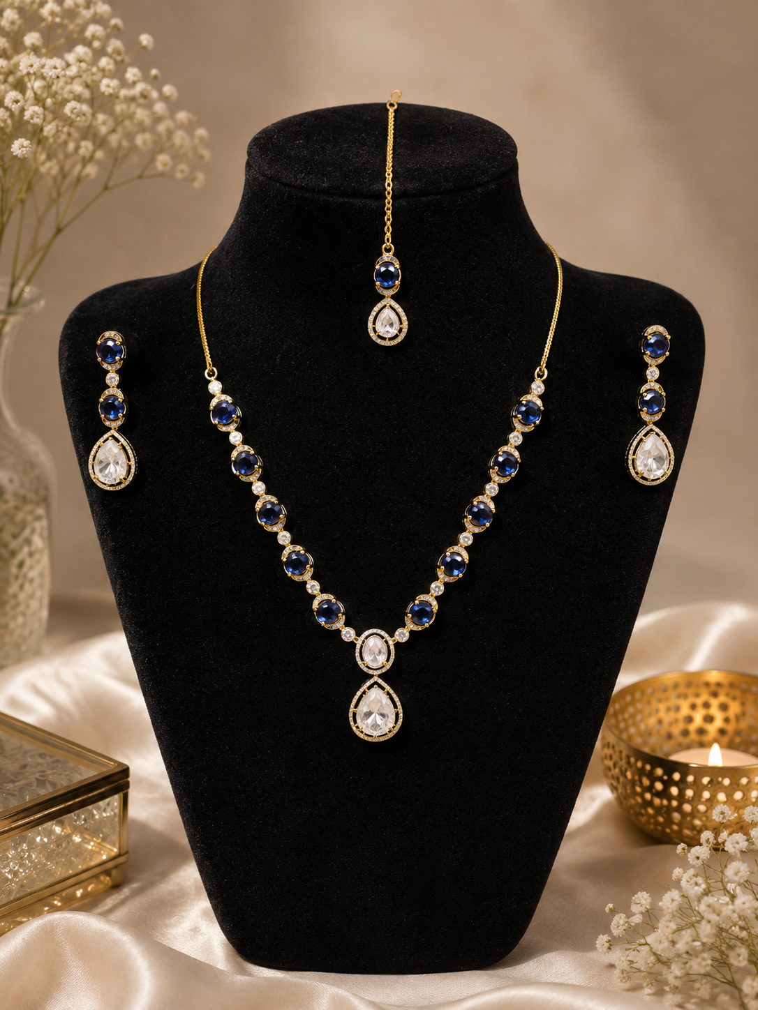 Midnight Kundan Set