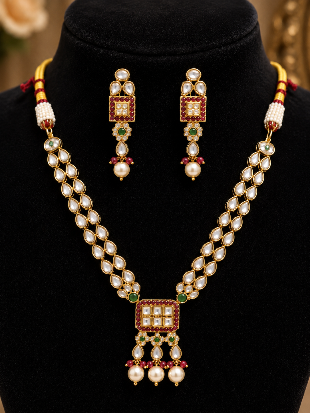 Ruby Bloom Kundan Set